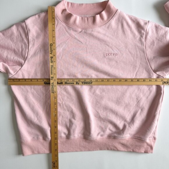 Parke Embroidered Classic Mockneck Sweatshirt inPeony L/XL - Picture 7 of 7